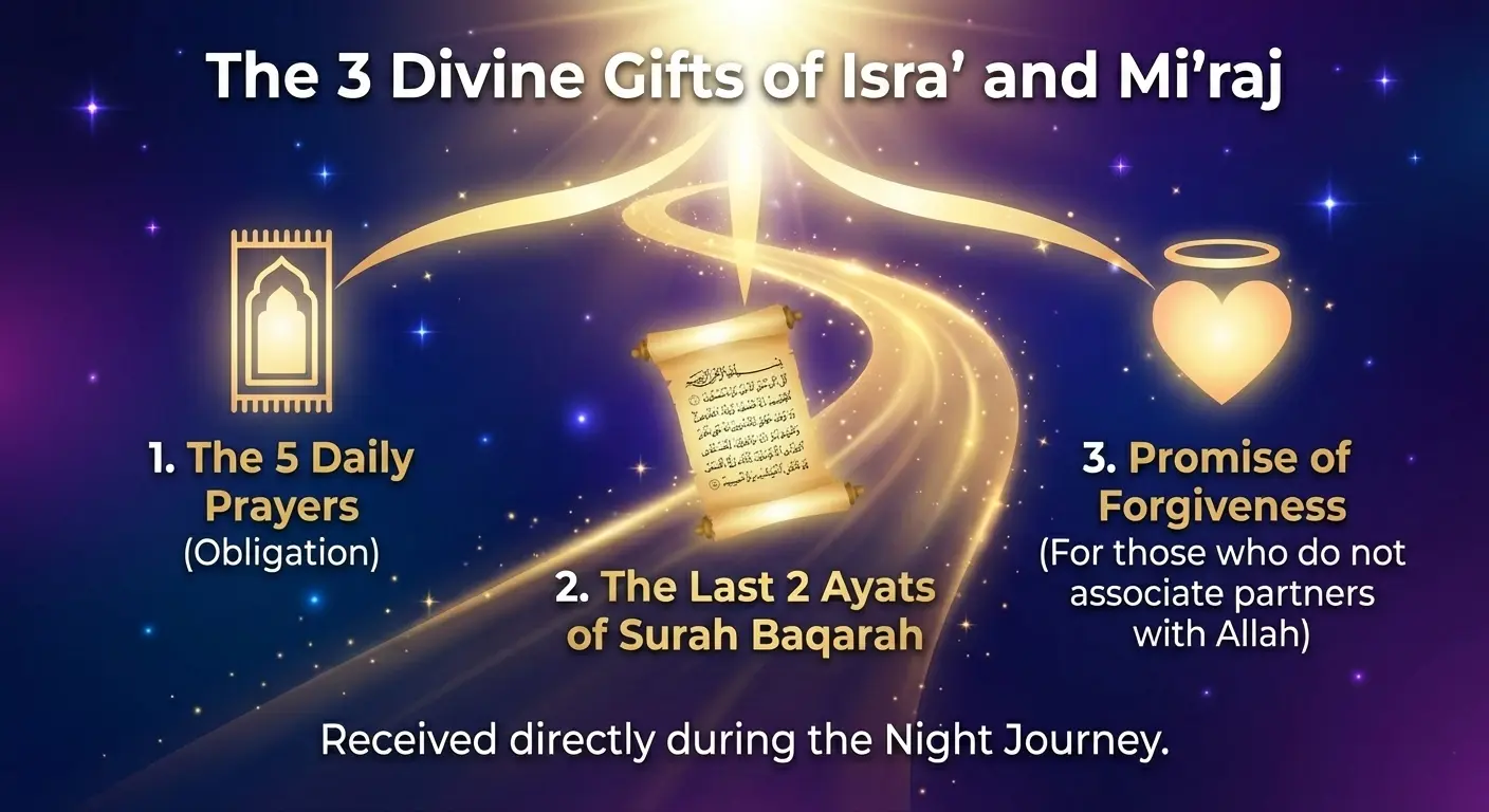 The 3 Divine Gifts of Isra' and Mi'raj